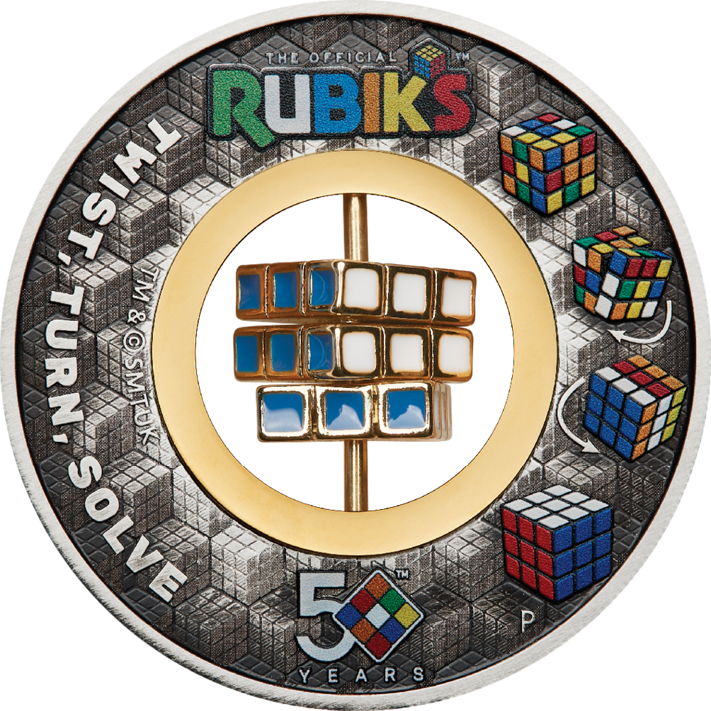 2 Unze Silber Rubik’s Cube 2024 (Auflage: 3.000 | Antik Finish)