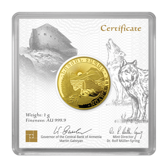 Arche Noah 2026 - Armenien 1 g Goldmünze
