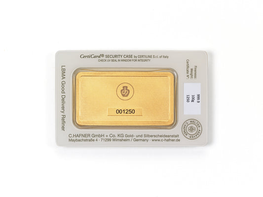 100g Goldbarren C.Hafner