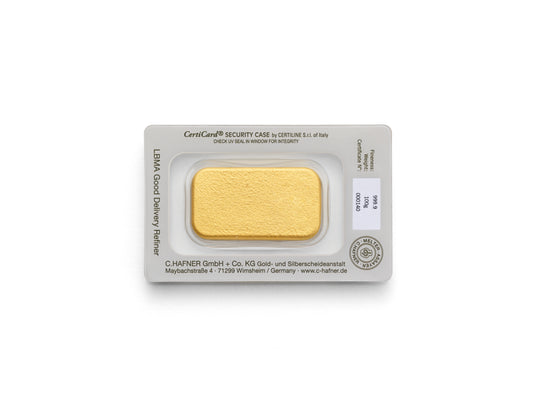 100g Goldbarren C.Hafner gegossen