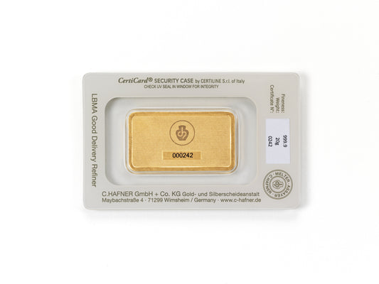 20g Goldbarren C.Hafner