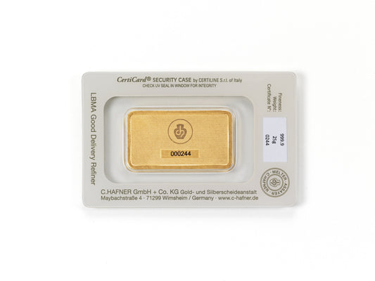 25g Goldbarren C.Hafner