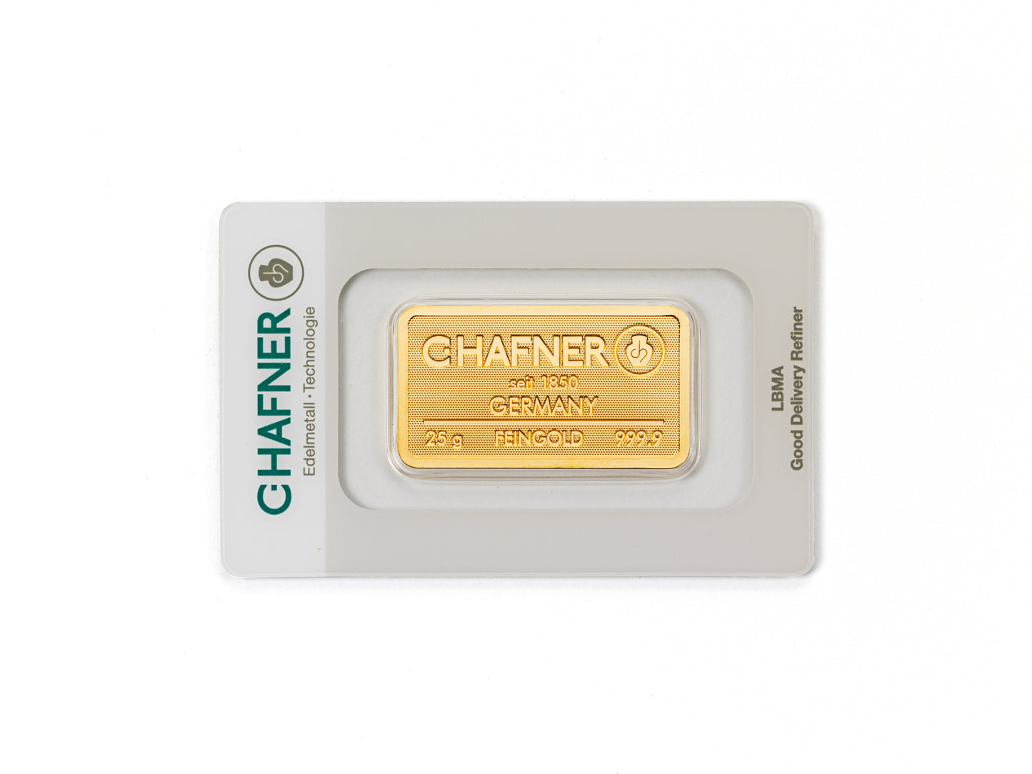 25g Goldbarren C.Hafner