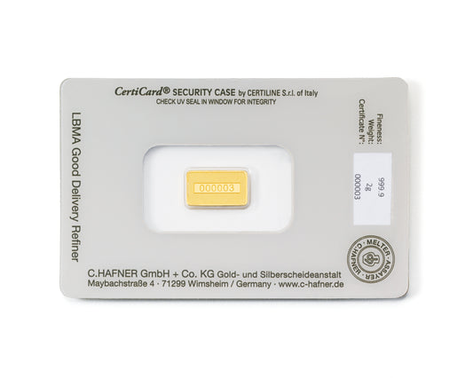 2g Goldbarren C.Hafner