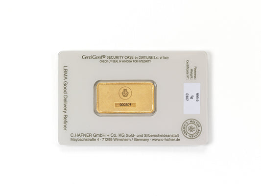 5g Goldbarren C.Hafner