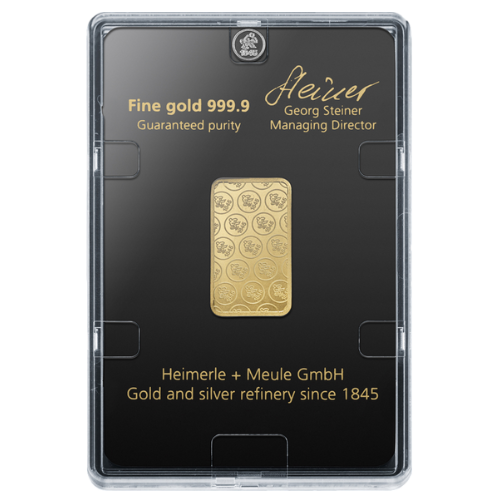 10g Goldbarren Heimerle und Meule