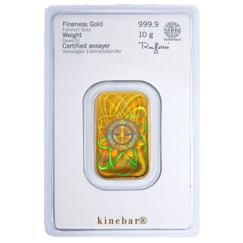 10g Kinebar® Goldbarren Heraeus