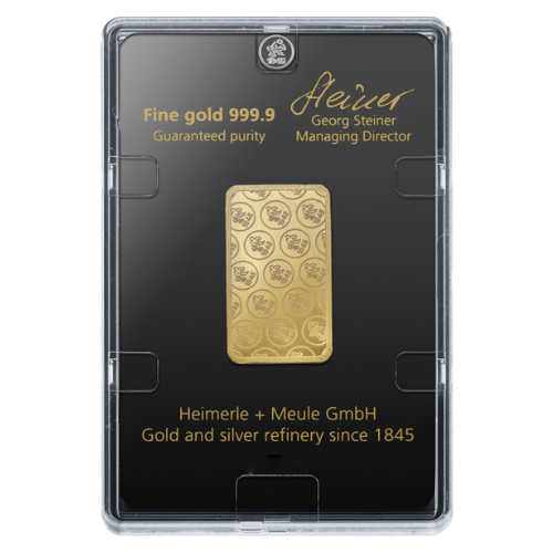 20g Goldbarren Heimerle und Meule