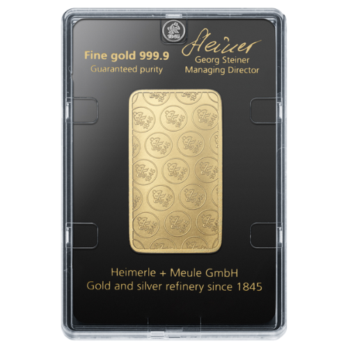 50g Goldbarren Heimerle und Meule