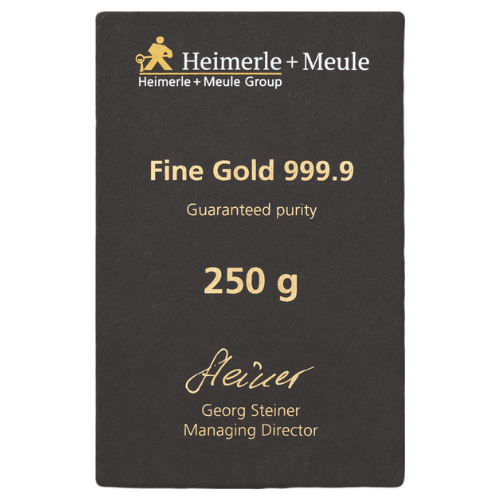 250g Goldbarren Heimerle und Meule (gegossen)