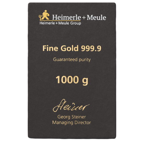 1kg Goldbarren Heimerle und Meule (Gussbarren)