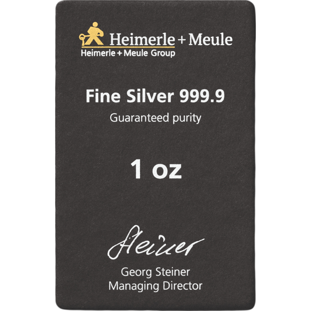 1 Unze Silberbarren Heimerle und Meule (gegossen)