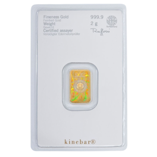 2g Kinebar® Goldbarren Heraeus