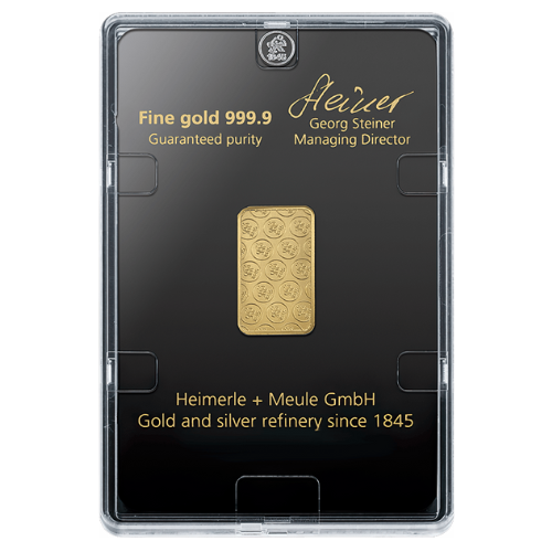 5g Goldbarren Heimerle und Meule