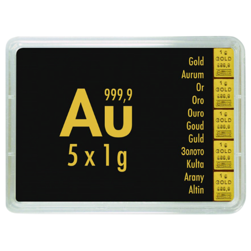 5g Gold Tafelbarren Combibarren (Valcambi)