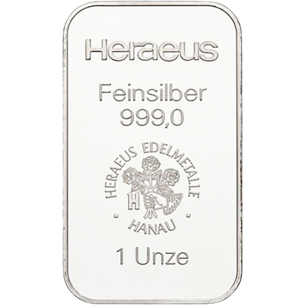 1 Unze Silberbarren (Heraeus, Degussa, Umicore)