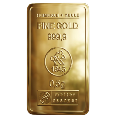 0,5g Goldbarren Heimerle und Meule