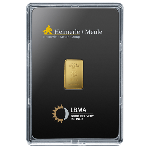 2,5g Goldbarren Heimerle und Meule