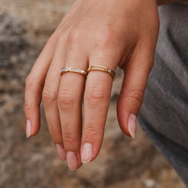 Campania Ring (Perlmutt/Gold)