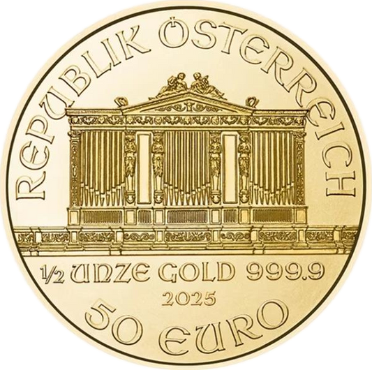 1/2 Unze Gold Wiener Philharmoniker 2025