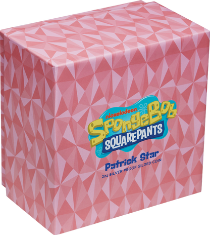 2 Unzen Silber Sponge Bob Schwammkopf Patrick Star 2025 (Auflage: 1.000 | teilvergoldet | Polierte Platte)