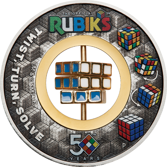 2 Unze Silber Rubik’s Cube 2024 (Auflage: 3.000 | Antik Finish)