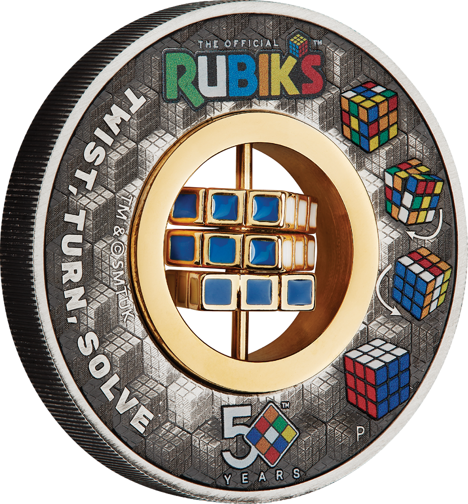 2 Unze Silber Rubik’s Cube 2024 (Auflage: 3.000 | Antik Finish)