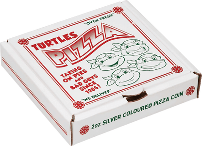 2 Unzen Silber Teenage Mutant Ninja Turtles Pizza 2025 (Auflage: 1.000 | Polierte Platte)