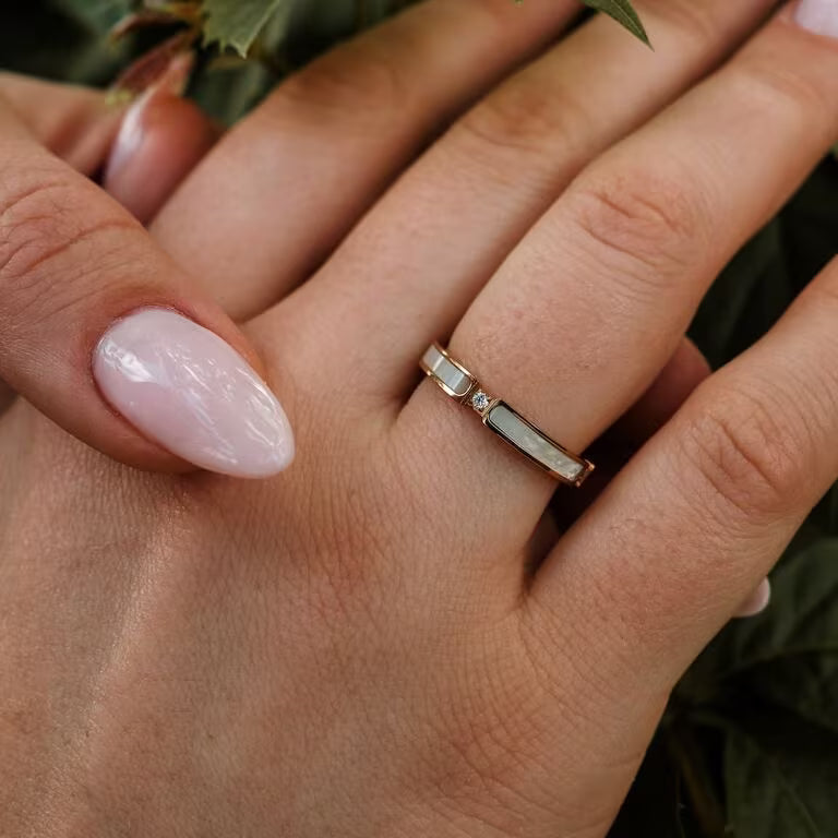 Campania Ring (Perlmutt/Gold)