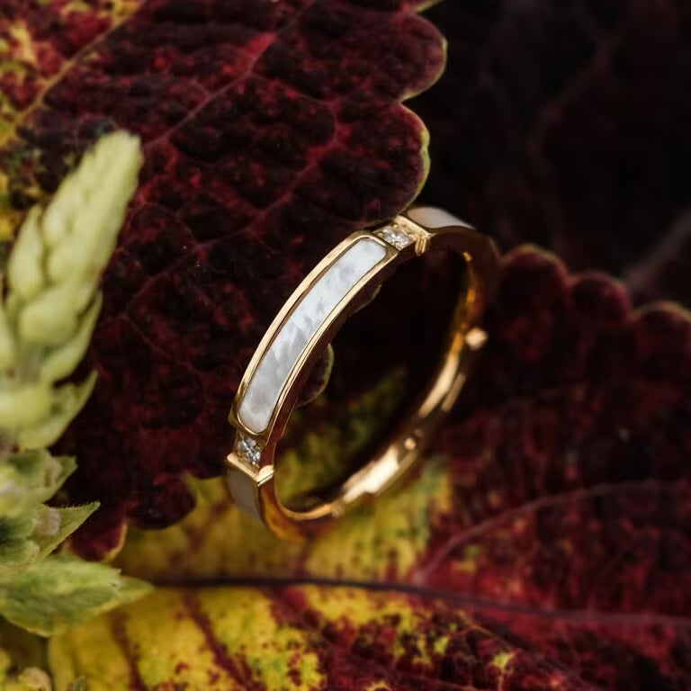 Campania Ring (Perlmutt/Gold)