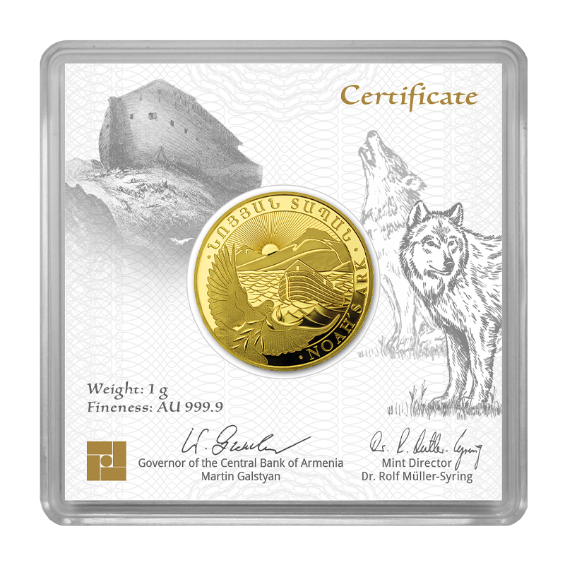 Arche Noah 2026 - Armenien 1 g Goldmünze