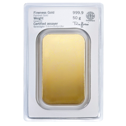 50g Goldbarren Heraeus