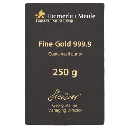 500g Goldbarren Heimerle und Meule (gegossen)