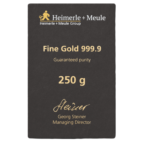 500g Goldbarren Heimerle und Meule (gegossen)