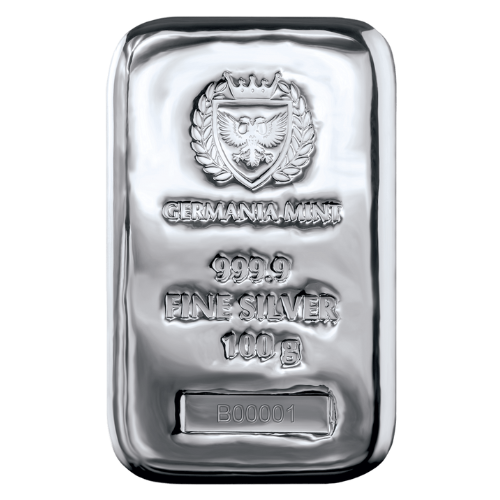 100g Silberbarren Germania Mint