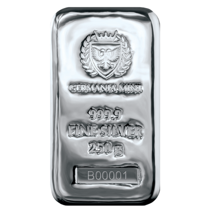 250g Silberbarren Germania Mint