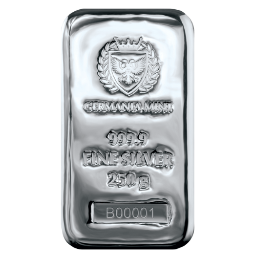250g Silberbarren Germania Mint