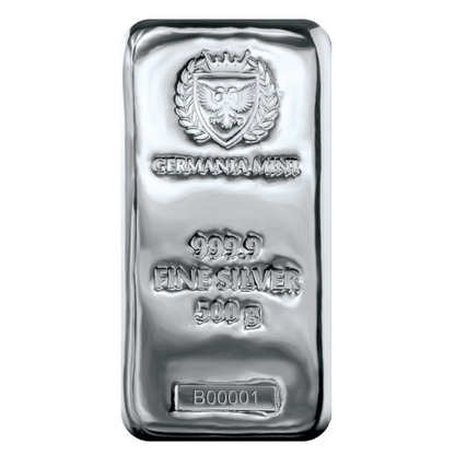 500g Silberbarren Germania Mint