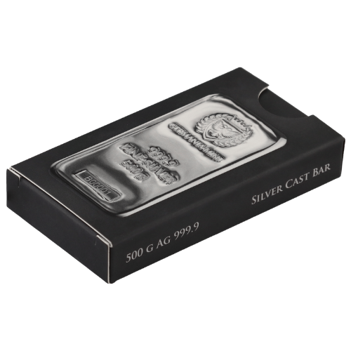 500g Silberbarren Germania Mint