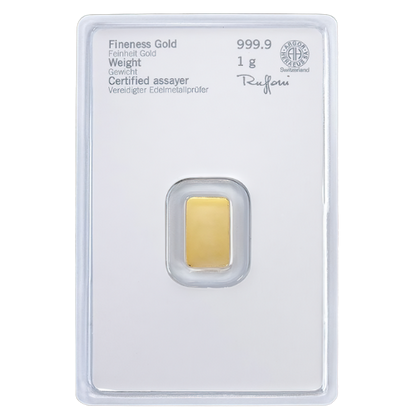 1g Goldbarren Heraeus