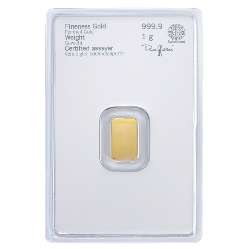 1g Goldbarren Heraeus