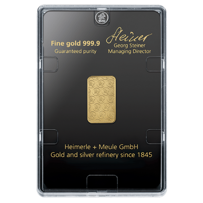 5g Goldbarren Heimerle und Meule