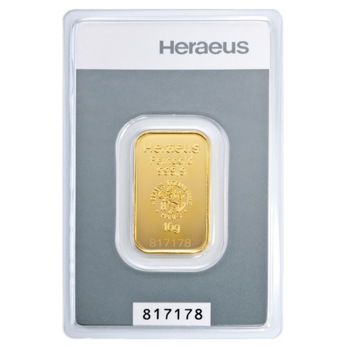10g Kinebar® Goldbarren Heraeus