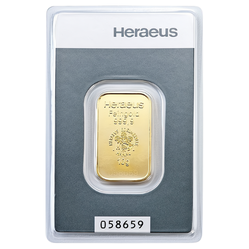 10g Goldbarren Heraeus