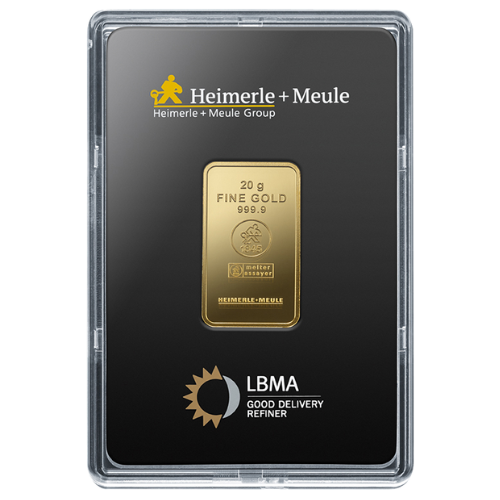 20g Goldbarren Heimerle und Meule