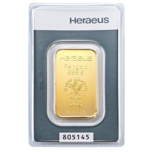 20g Kinebar® Goldbarren Heraeus