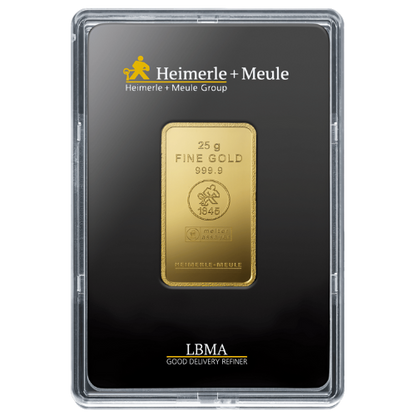 25g Goldbarren Heimerle und Meule