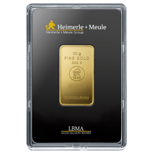 25g Goldbarren Heimerle und Meule