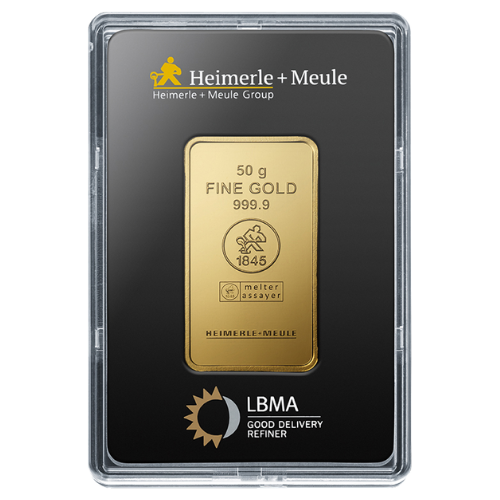 50g Goldbarren Heimerle und Meule