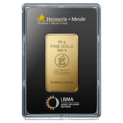 50g Goldbarren Heimerle und Meule